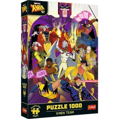 Image of Trefl 10889 Marvel Premium Plus Quality Jigsaw X Men Team 1000, Puzzle Series with The Most Loved Characters, Perfectly Matching Pieces, for Adults and Children from 12 Years, Multicolour