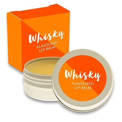 Image of Whisky Flavour Lip Balm whiskey gifts for men gift sets Birthday him mens stocking fillers under 5 pounds. Beeswax