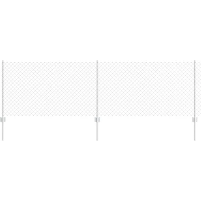 Image of vidaXL Chain Link Fence with 22 U Posts Silver 0,8x25 m Steel