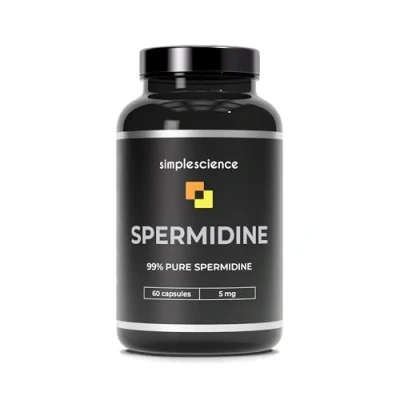 Image of Ultra Pure Spermidine 60 Servings 99% Content 5mg per Capsule Anti ageing &amp; Longevity Supplement Lab Tested 100% Natural and Non GMO