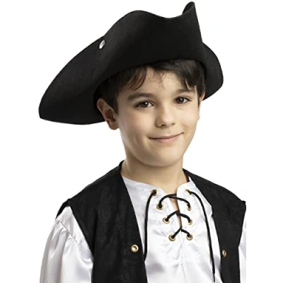 Image of Funidelia Black Pirate Hat for Kids