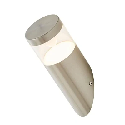 Image of LITECRAFT Nura Wall Light 4W Integrated LED Outdoor IP44 Rated Fitting Stainless Steel