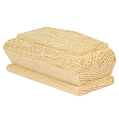Image of Jackson Woodturners Solid Oak Half Pyramid Cap rebated to fit a 70mm Newel Post