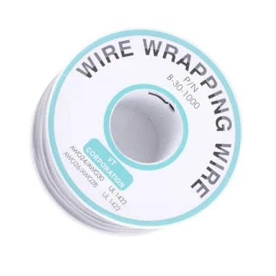 Image of Wrapping Wire, 30AWG Electric Cable Copper Single Core Wire 0.25mm 250meter 300V, PCB Test Black