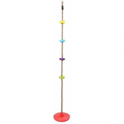 Image of vidaXL Disc Swing Red Plastic 30 x 200 cm Portable Rope Swings