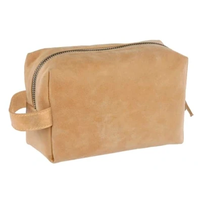 Image of Clairefontaine 116081C A Multi Purpose Pencil Case in Natural Leather 18 x 11 7 cm Large Capacity Storage Pens/Pencils/Felts Terracotta Collection