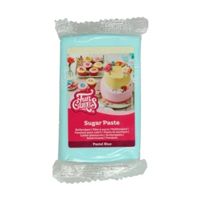 Image of FunCakes Sugar Paste Pastel Blue, Easy to Use, Smooth, Flexible, Soft and Pliable, Perfect for Cake Decorating, Halal, Kosher Gluten Free, 250 g