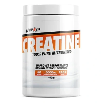 Image of Per4m Creatine Powder 80 Servings of 100% Pure Micronised Monohydrate Unflavoured 400g