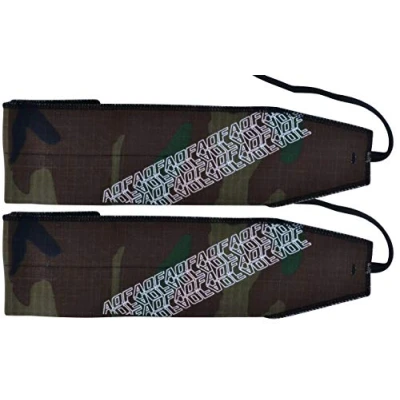 Image of AQF Wrist Wraps Weight Lifting Straps Gym Training Support Strenght 35&quot; Long, 3&quot; Wide Cotton Mulitcolor (Green Camo)