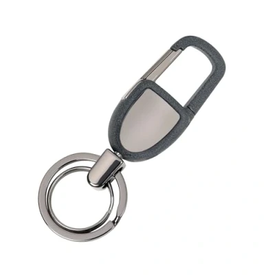 Image of Troika keyring CARABINIERO carabiner and 2 rotating rings practical for car keys no more scratches in the paintwork cast metal powder coated gunmetal Original