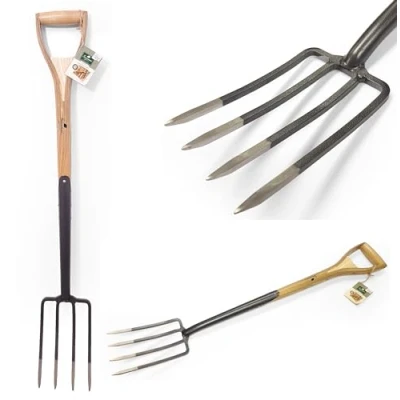 Image of Greenman Border Fork Half Brite Carbon Steel Heavy Duty Ash Handled 102cm (42&quot;) Narrow