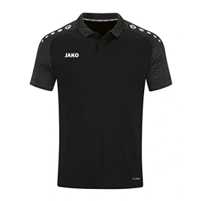 Image of JAKO Men&#039;s Polo Shirt Performance, Black/Anthracite Light, XXL
