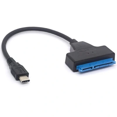 Image of USB C to SATA Adapter Type III Hard Drive Cable for 2.5 3 HDD SSD 7+15 Pin Thunderbolt Converter