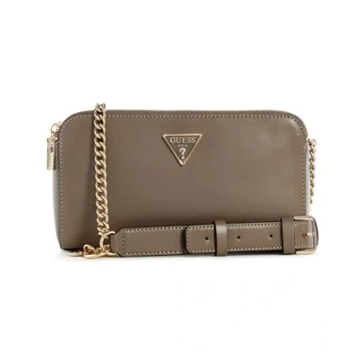 Image of GUESS Women&#039;s Daryna Status Crossbody, Dark Taupe, One Size