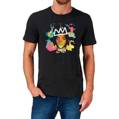 Image of QvfJean Michel Basquiat T Shirt Graffiti New York 70&#039;S 80&#039;S 90&#039;S Black L