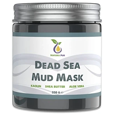 Image of Dead Sea Mud Mask 250g, vegan Facial against pimples and acne Anti aging care for dry, oily impure skin Clay Face