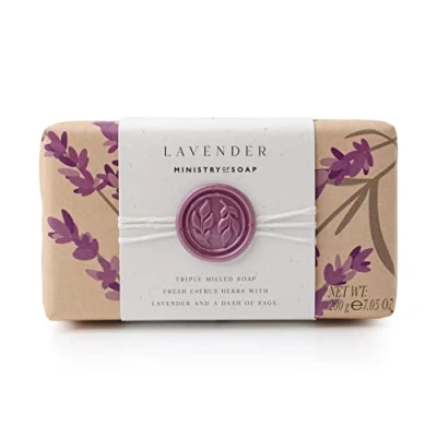 Image of Ministry of Soap British Bouquet, Naturally Coloured, Triple Milled Soap, Lavender 200g