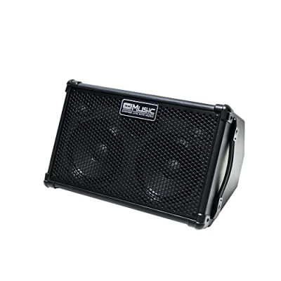 Image of Coolmusic BP40D Rechargerable Acoustic Guitar Amplifier Electrical Amp Keyboard 80W W/Bluetooth with Reverb Chorus Delay Effect, 6 Inputs,3 Band EQ