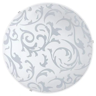 Image of Eglo 90043 SCALEA 1 Ceiling or Wall Light in White Steel and Satin Glass