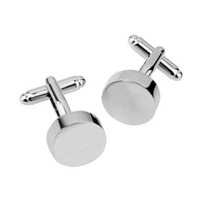 Image of MagiDeal Men&#039;s Round Cufflinks Cuff Links Gift Silver