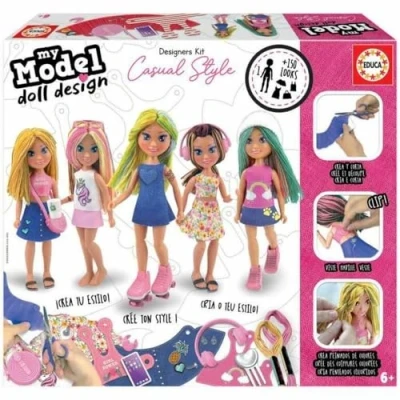 Image of Educa My Model Doll Design Casual Create and Your Doll, Includes More Than 150 Looks, from 6 Years, 29.5 x 33.5 7 cm (18368)