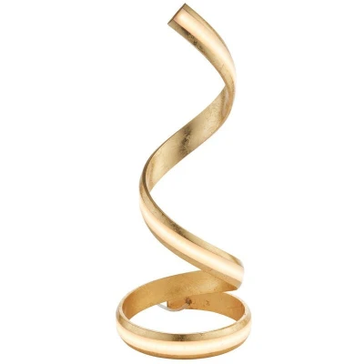 Image of Aria Integrated Led Table Lamp Gold Leaf, White Acrylic