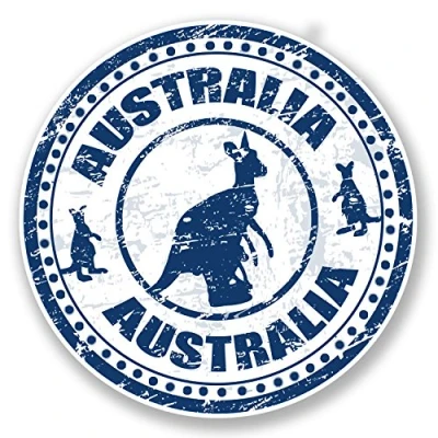 Image of 2 x 10cm Australia Vinyl Sticker Decal Laptop Car Map Travel Luggage Label #6692 (10cm 10cm)