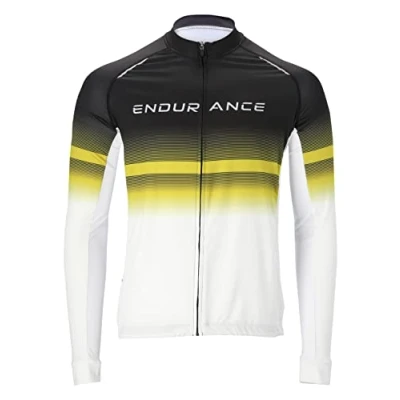 Image of Endurance Jobert Men&#039;s Cycling Jersey with Reflective Elements, Black, S