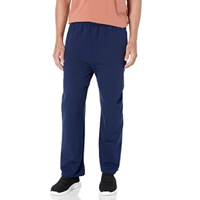 Image of Jerzees Men&#039;s Fleece Sweatpants, Open Bottom Heather Grey, Medium