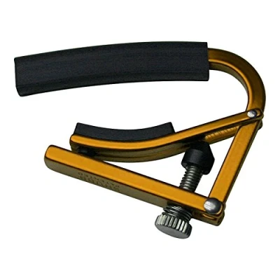 Image of Shubb L4GLD Lite Series 7.25 Radius Neck Electric Guitar Capo, Anodized Gold