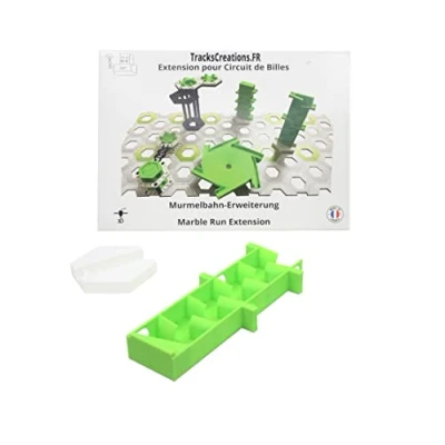 Image of TracksCreations Zigzag Vertical 4 Entry, Gravitrax Compatible, Plastic, Buildings, Hand Eye Coordination, Unisex, 22.0 mm (H) x 16.0 cm (L) 12.0 (W)