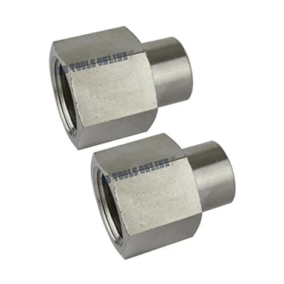Image of 1/2&quot; BSP to 1/4&quot; Female Reducing Socket Air Compressor Fitting 2 Pack FT034