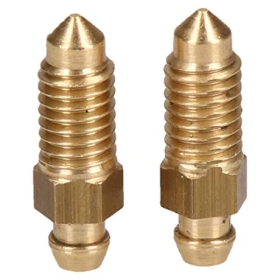 Image of AB Tools Brass Brake Caliper Bleeding Bleed Nipple Screw Bleedscrew M8 x 1.25mm 2pc