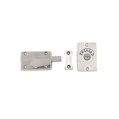 Image of Indicator Door Bolt Lock Vacant Engaged Bathroom/Toilet in Satin Stainless Steel from EUROART