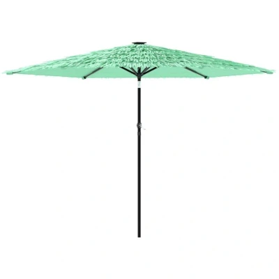 Image of vidaXL Garden Parasol with Steel Pole Green 288x288x225 cm