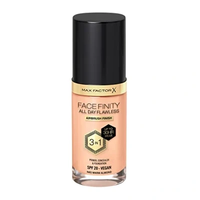 Image of Max Factor Facefinity 3 in 1 All Day Flawless Liquid Foundation, SPF 20 45 Warm Almond, 30 ml