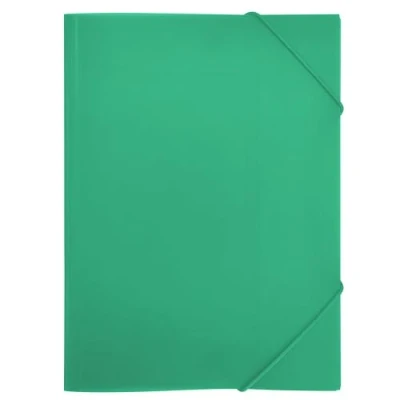 Image of RAYLU PAPER A4 Folder with Elastic Bands and Flaps Storage Folders for Documents, Office School, Made 100% Recyclable Polypropylene (A4, Green)