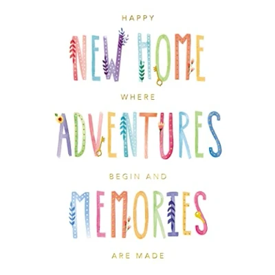 Image of Blooming Wishes New Home Where Adventures Begin Greeting Card Cards SOHI0117