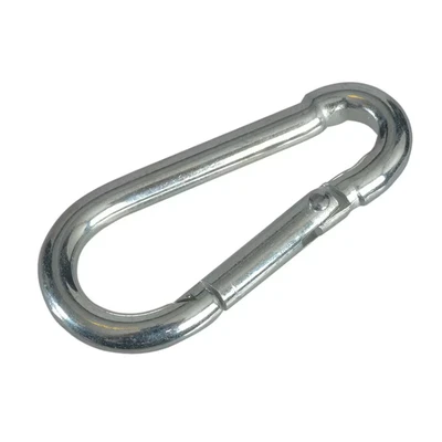 Image of Faithfull FAICHFBS40 40 mm (4 Dia) Fire Brigade Snap Hook (Pack of 4), Silver