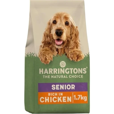 Image of Harringtons Senior Complete Dry Dog Food Chicken &amp; Rice 1.7kg (Pack of 4) Made with All Natural Ingredients