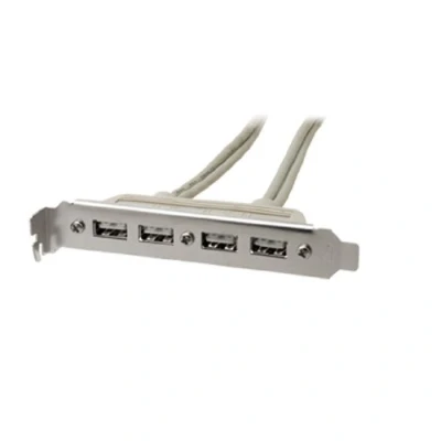 Image of sourcing map USB 2.0 9 Pin Header to 4 Ports Adapter Panel Cable, 2 Port Motherboard A Female Slot Plate Rear Cable with Bracket