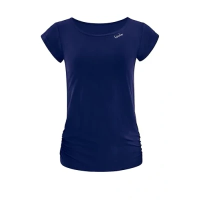 Image of WINSHAPE Aet130ls Women&#039;s Functional Light and Soft Short Sleeve Shirt, Ultra Style T Shirt Dark Blue