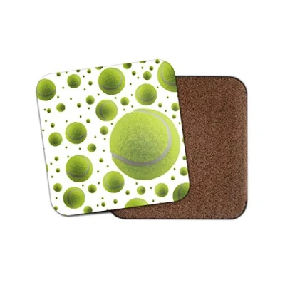 Image of 1 x Funky Tennis Balls Coaster Ball Sports Yellow Kids Dad Brother Fun #8693