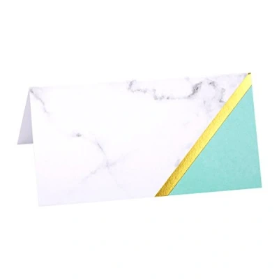 Image of Neviti 772614 Colour Block Marble Place Cards, Mint