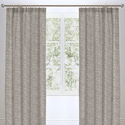 Image of Appletree Promo Roselle Blackout Pair of Eyelet Curtains 66&quot; Width x 72&quot; Drop (168 183cm) Bed Size in Grey