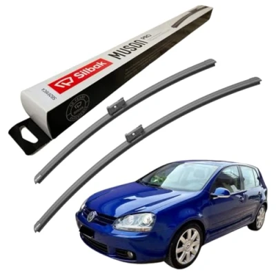 Image of Silbak Windscreen Wipers, fits for VW (VOLKSWAGEN) GOLF 5 (11/2005 11/2008) Front Wiper Blades, 650mm/400mm