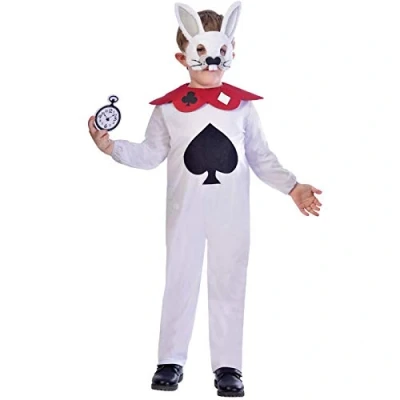 Image of (PKT) (9903240) Child Boys White Rabbit Costume (5 6yr)