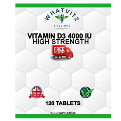 Image of Vitamin D3 4000IU HIGH Strength 120 Tablets