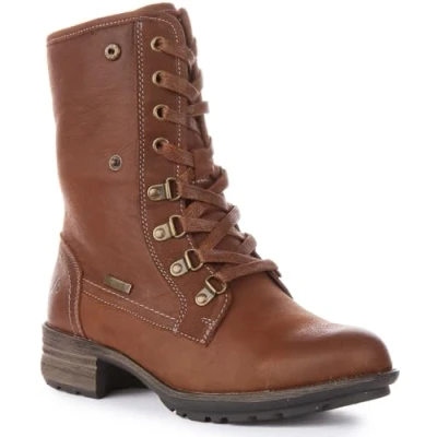 Image of Josef Seibel Susie 04 Women&#039;s Lace Up Leather Warm Boot (Brown, UK 8)
