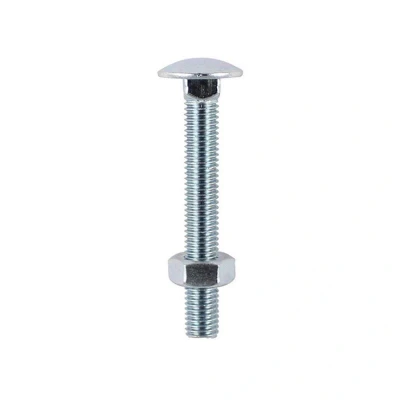 Image of 3x TIMCO Carriage Bolts &amp; Hex Nuts Zinc 0840CB Pack of 100